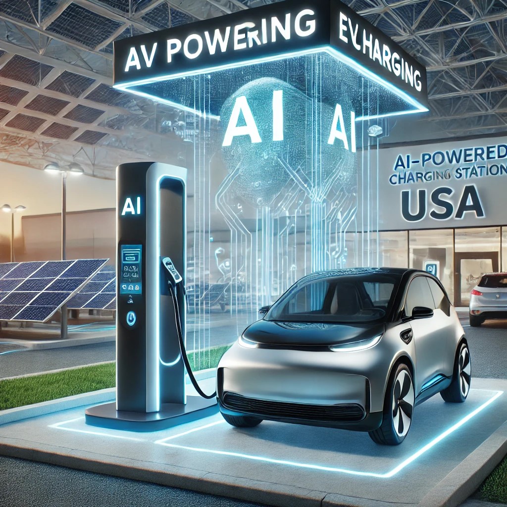 AI-powered EV charging USA Tesla charger