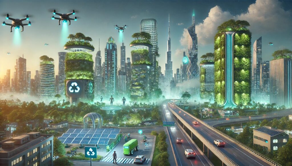 AI-driven green tech recycling system in USA city 2025